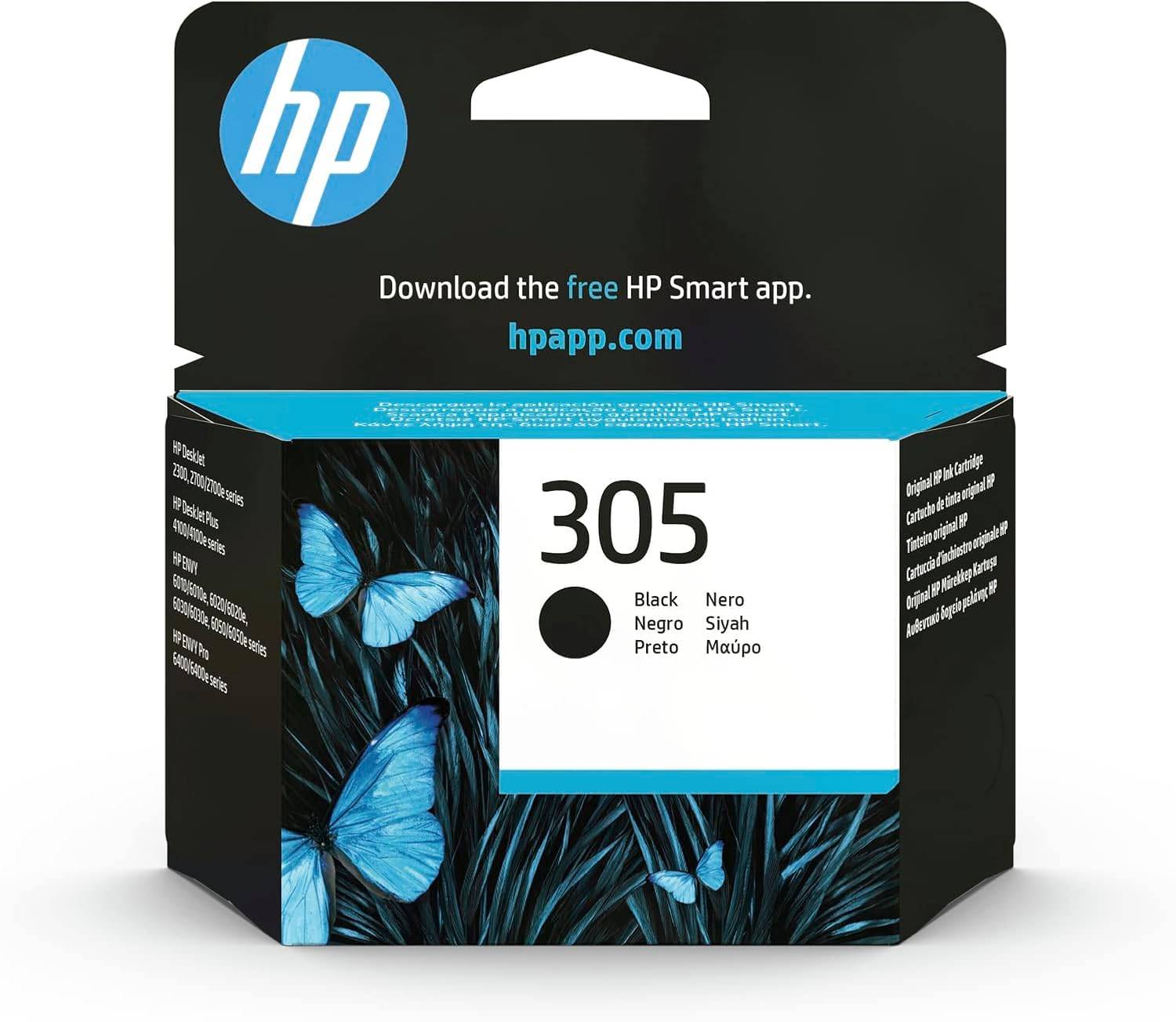 HP 305 Black Original Ink Cartridge, 3YM61AE