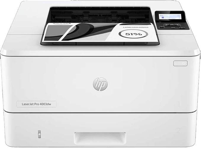 HP LaserJet Pro 4003dw Printer - Duplex, Wireless, Print up to 42 ppm black, Hi-Speed USB 2.0, White-(2Z610A)