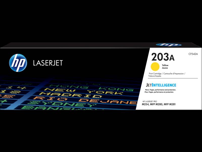 HP 203A Yellow Original LaserJet Toner Cartridge (CF542A)