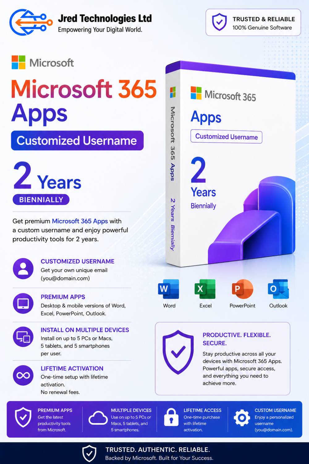 Microsoft 365 Apps-Customized Username-2Years Biennially