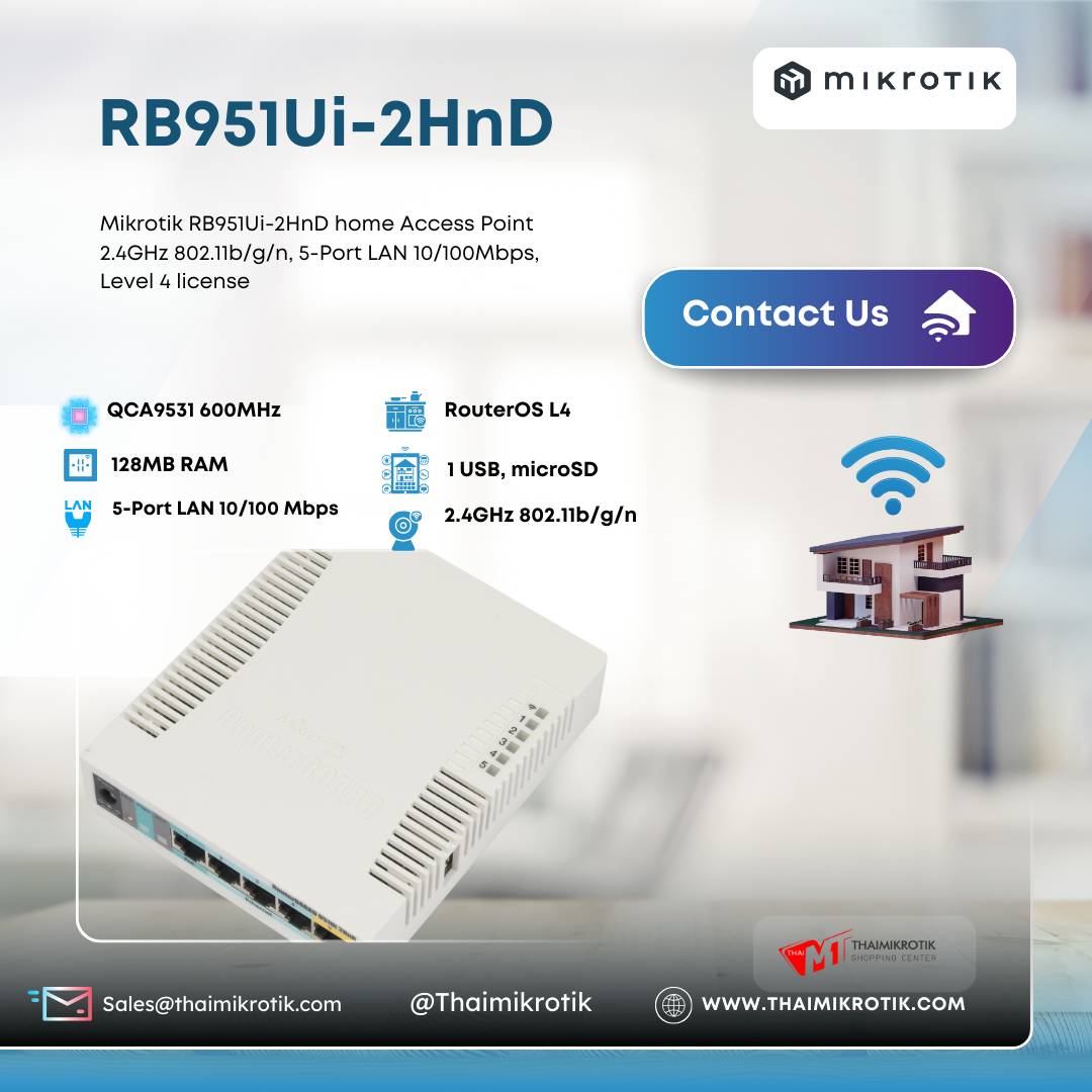 MikroTik RB951Ui-2HnD Routers and Wireless