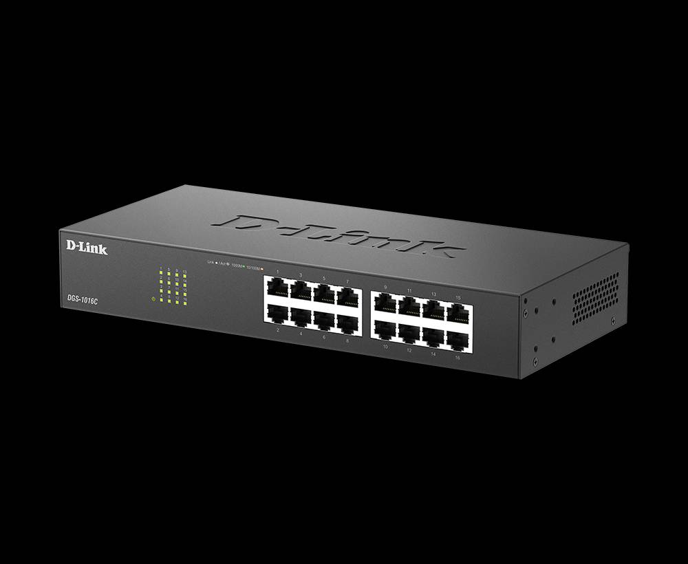 D-LINK DGS-1016C 16-PORT GIGABIT UNMANAGED SWITCH