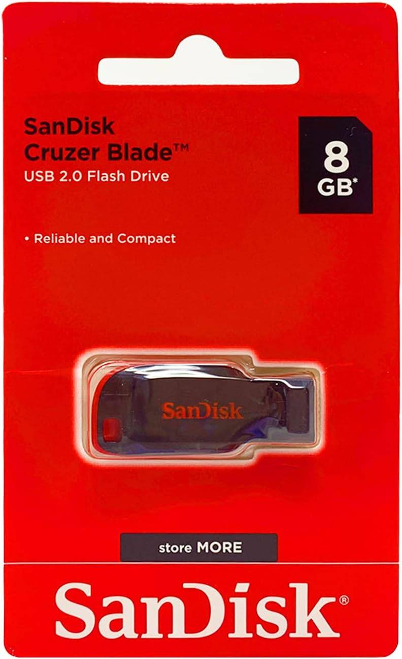 SanDisk 8GB Cruzer Blade USB 2.0 Flash Drive- SDCZ50-008G-B35