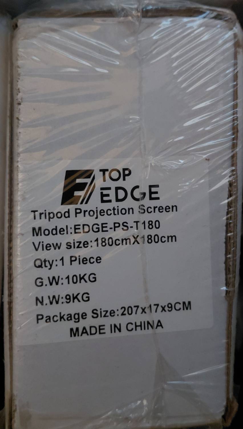 TOP EDGE 180×180CM TRIPOD PROJECTOR SCREEN 