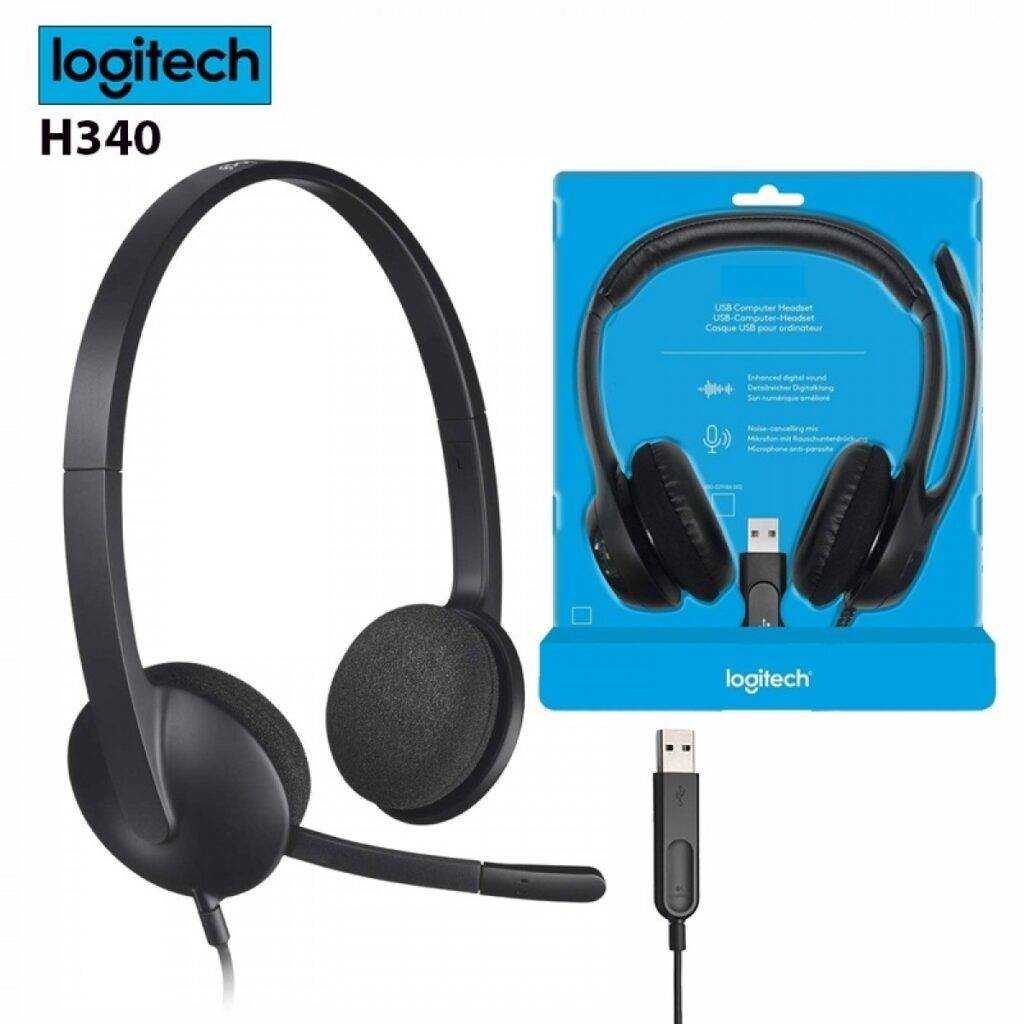 Logitech H340 USB PC Headset with Noise-Cancelling Mic