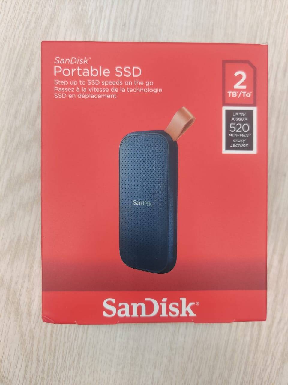 SanDisk 2TB SSD Portable Up to 800MB/s, USB-C, USB 3.2 Gen 2, Updated Firmware - External Solid State Drive - SDSSDE30-2T00-G26