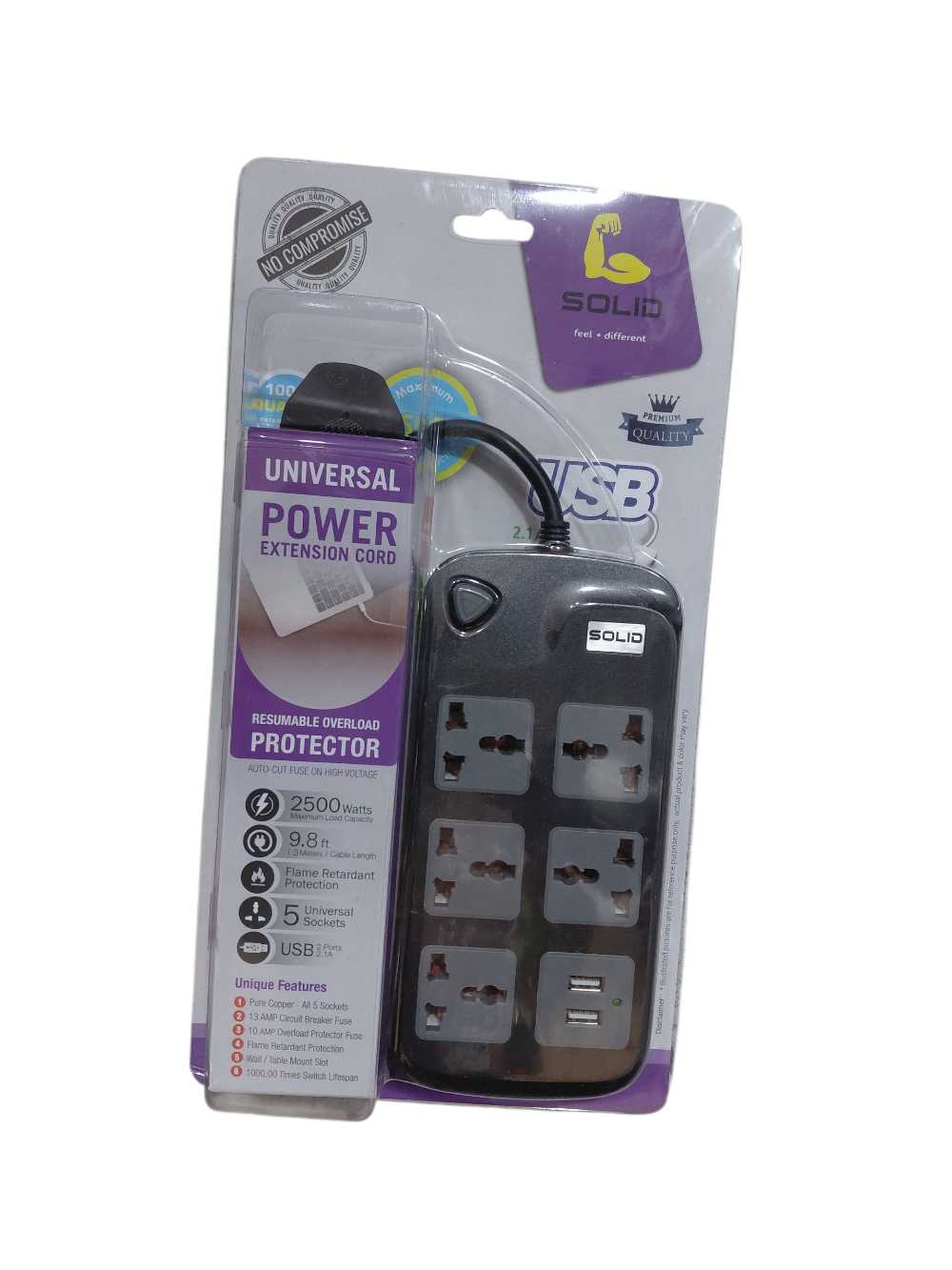 SOLID SD-936USB UNIVERSAL POWER 2500W 9.8ft 3M 