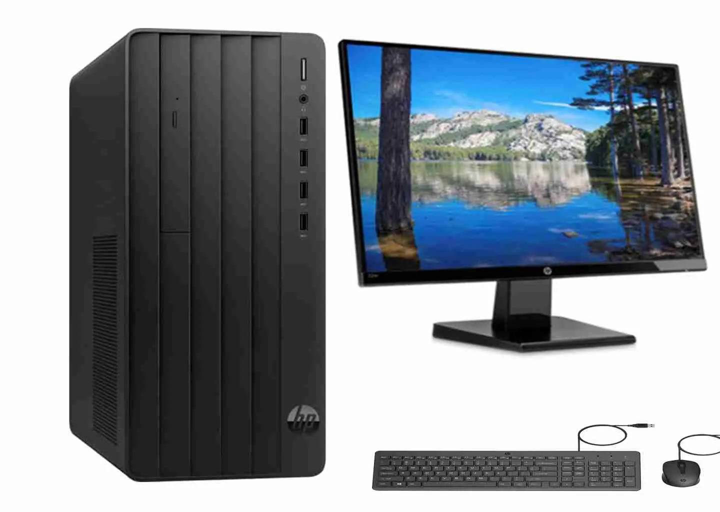 HP Pro Tower 290 G9 Desktop PC, Intel Core i3 12100, 8GB DDR4 3200, 512GB PCIe NVMe M.2 SSD – 9M936AT