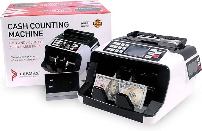 Premax TFT Display Cash Counting Machine with UV + MG + MT + IR + DD Detection, PM-CC100A