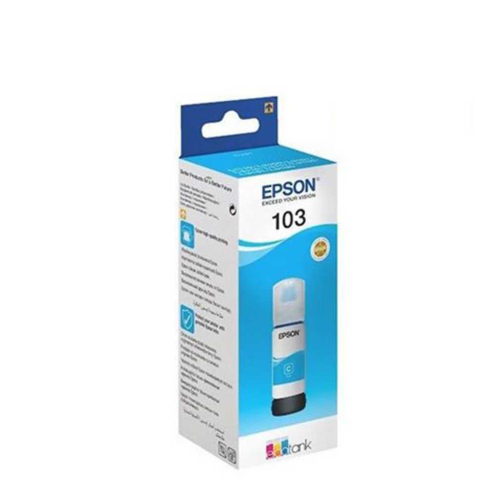 Epson 103 Cyan Original Ink Bottle (C13T00S24A) 65ml