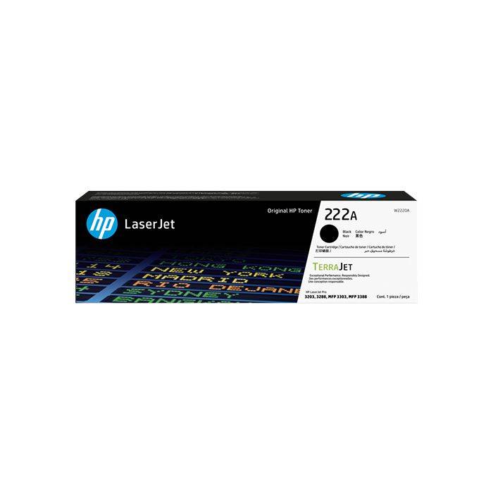HP 222A Black Original LaserJet Toner Cartridge (W2220A)