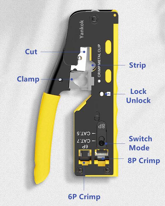 MODULAR PLUG CRIMPER PASS THROUGHH HT-718