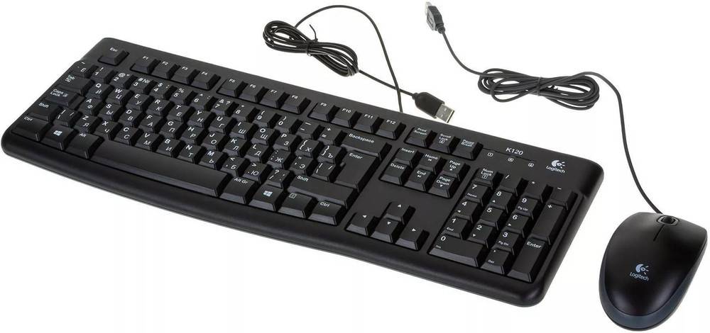 LOGITECH MK120 CORDED KEYBOARD AND MOUSE COMBO