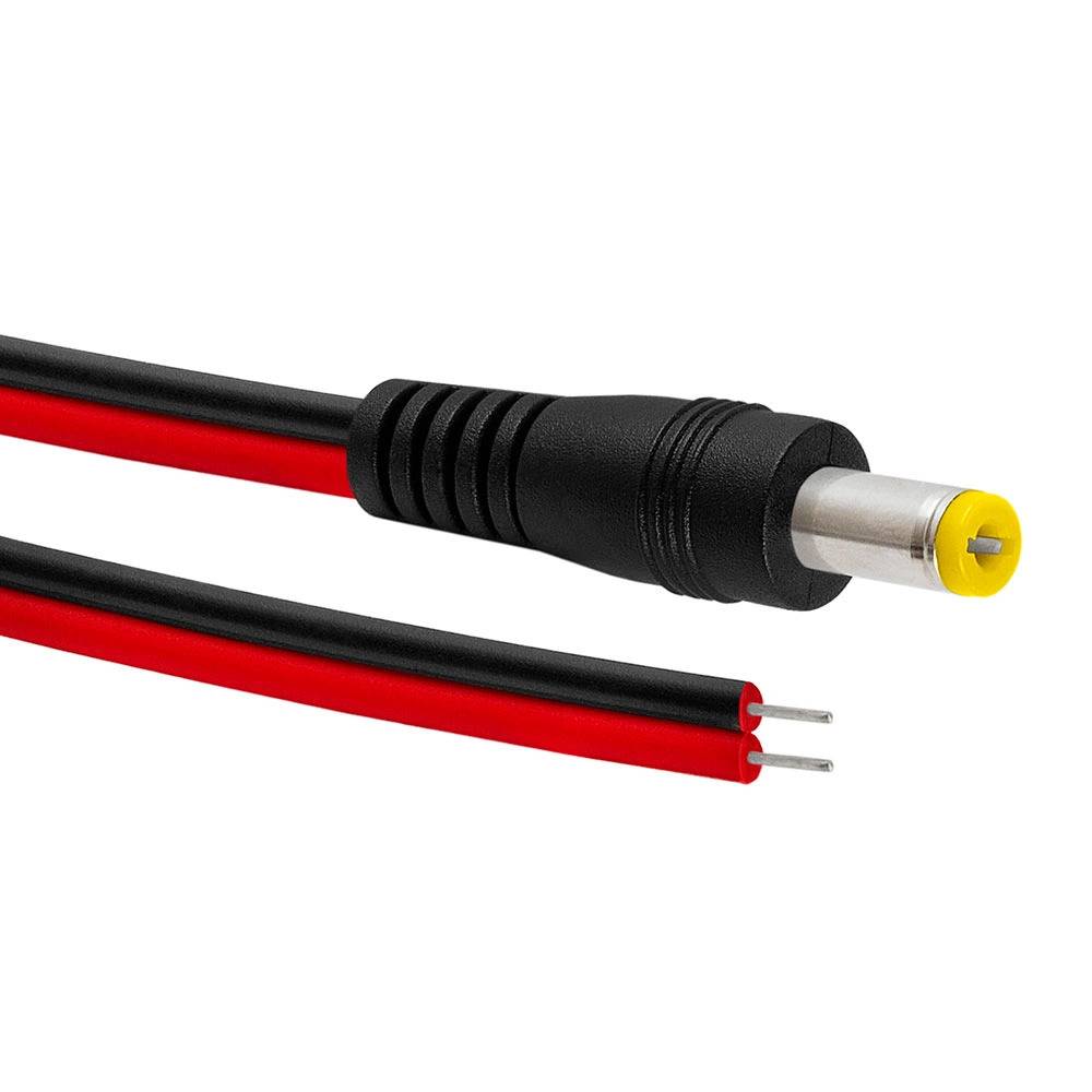  DC Power Cable Male Connector CCTV Security Camera Pigtail COPPER