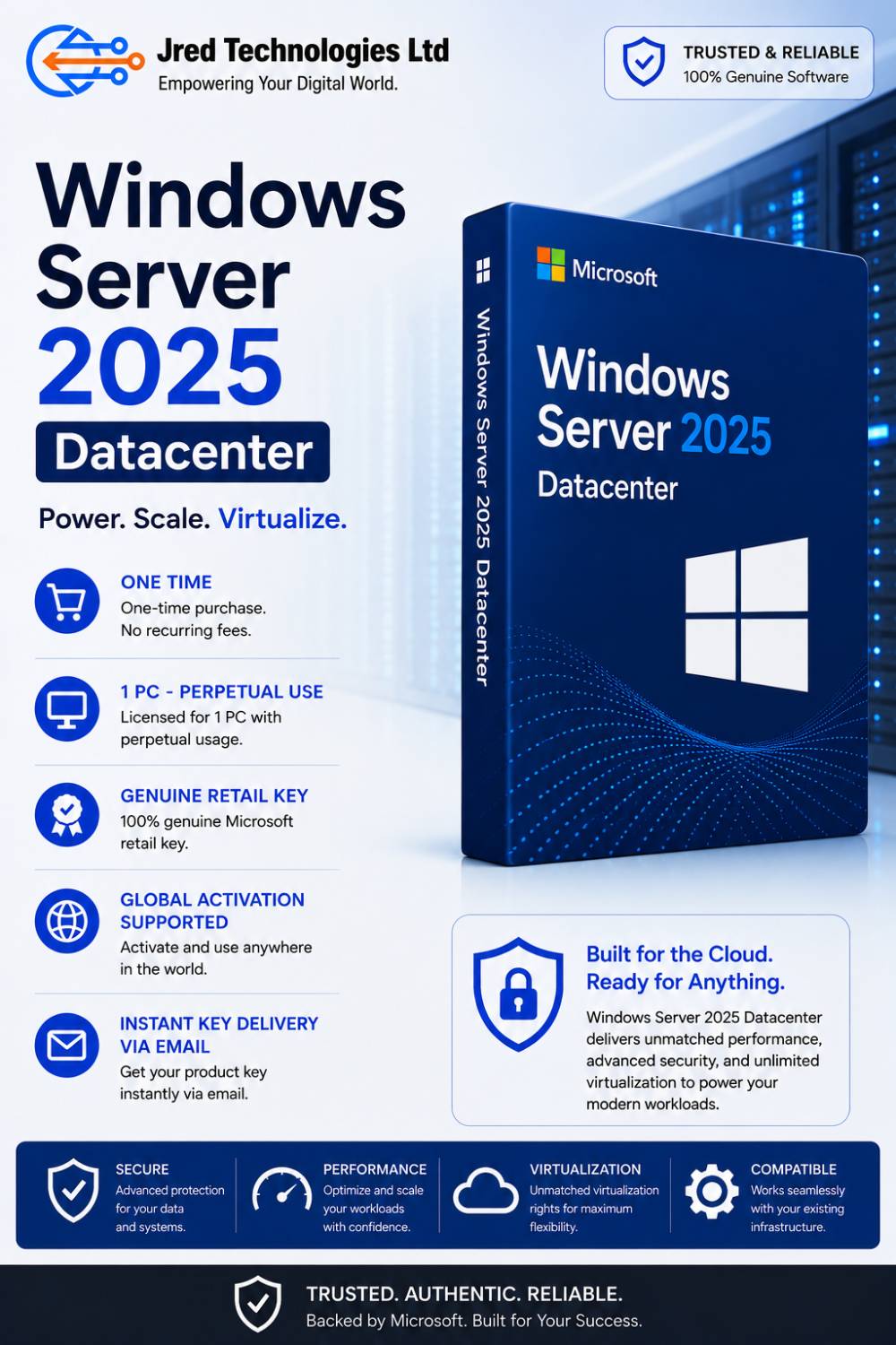 Windows Server 2025 Datacenter One Time  1 PC - Perpetual Use