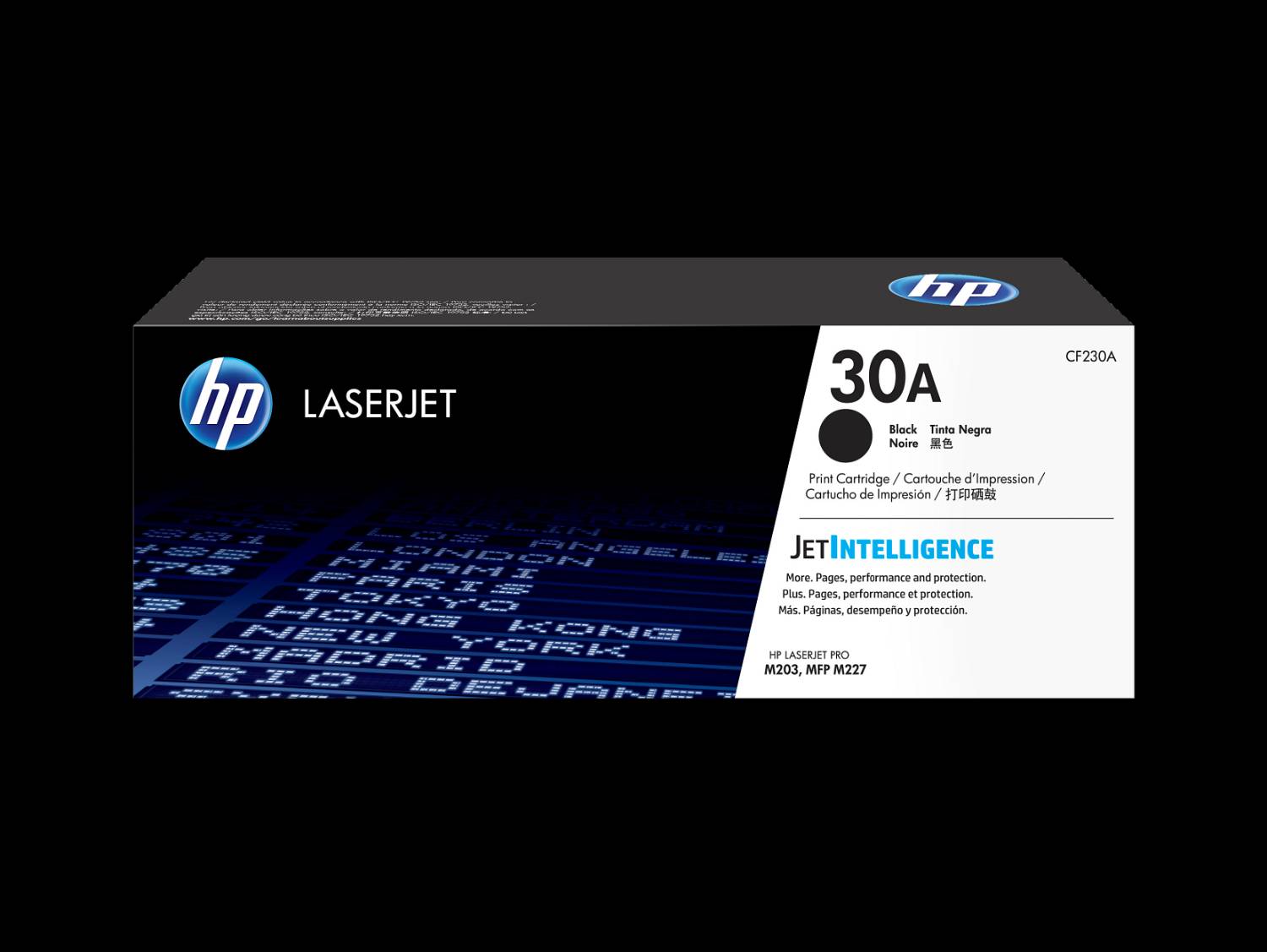 HP 30A Black Original LaserJet Toner Cartridge, CF230A