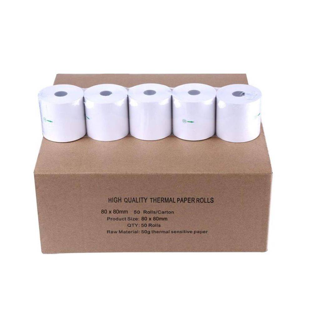 THERMAL PAPER ROLLS 80 X 80MM 50PCS IN BOX