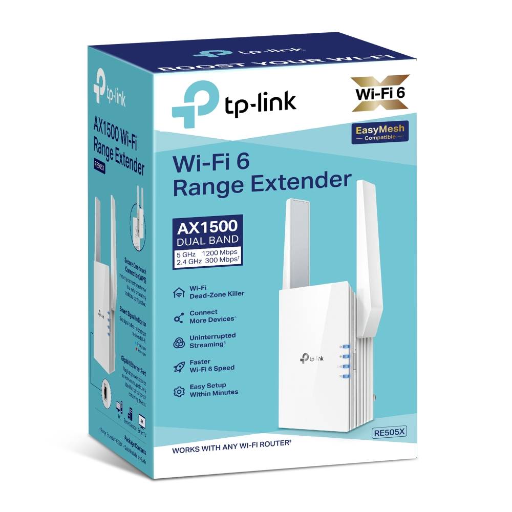 TP-link RE505X V2 AX1500 Wi-Fi Range Extender